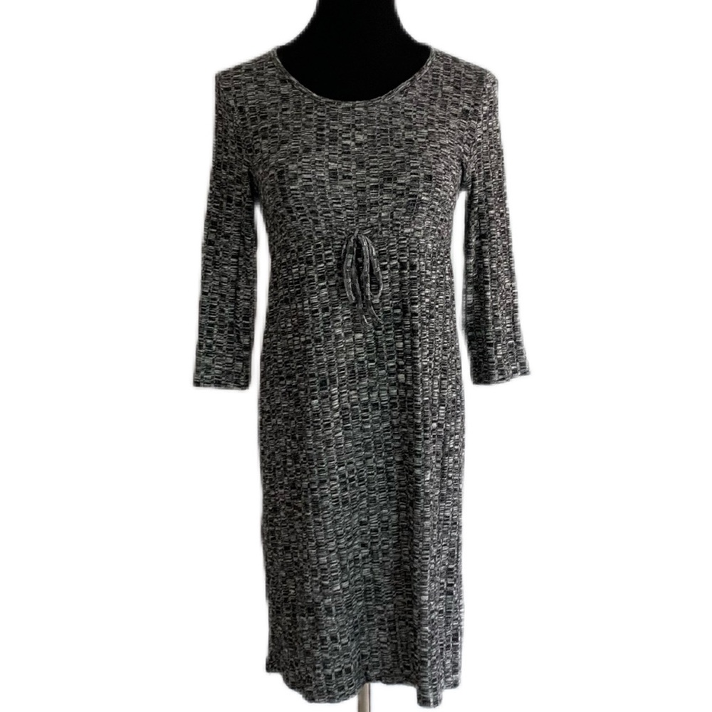Mama Licious Grey Melange 3/4 Sleeve Short Maternity Dress | SZ Small | NWT
